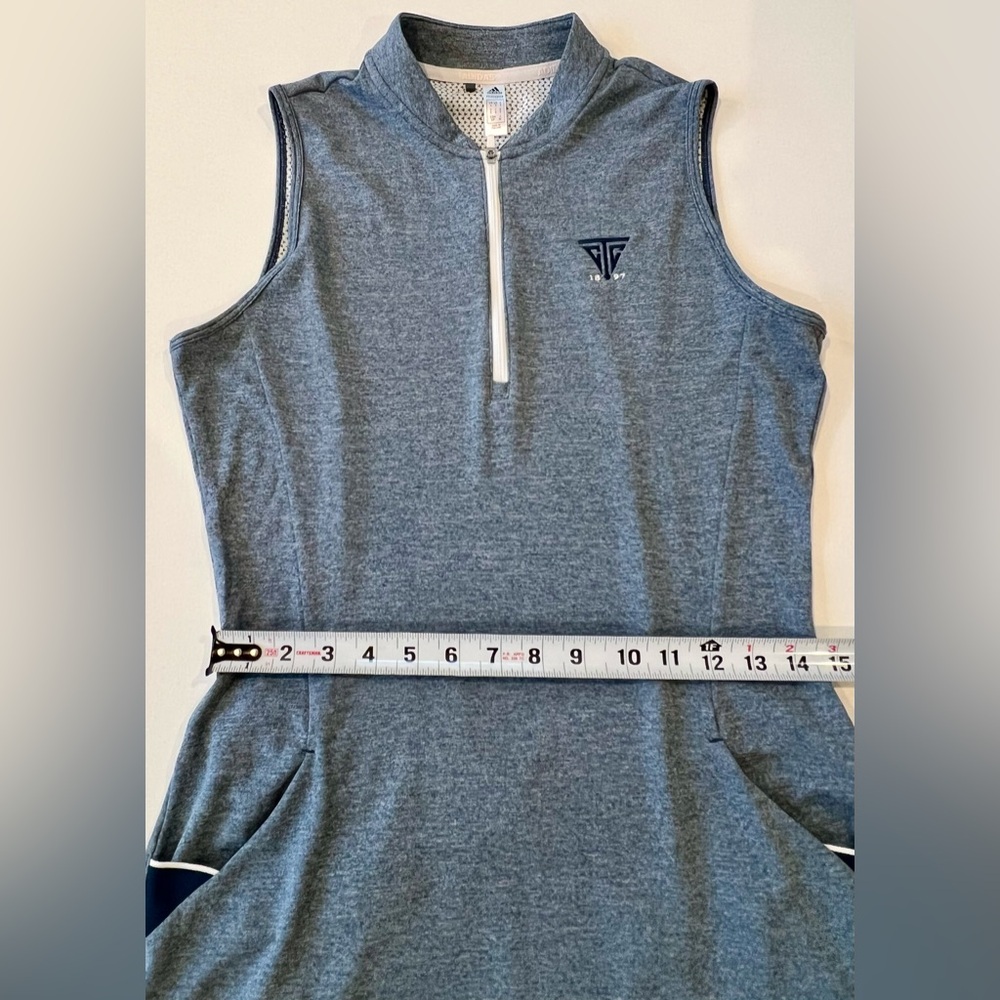 adidas PRIMEGREEN HEAT.RDY Golf Dress Blue Grey Size Small - Picture 6 of 16